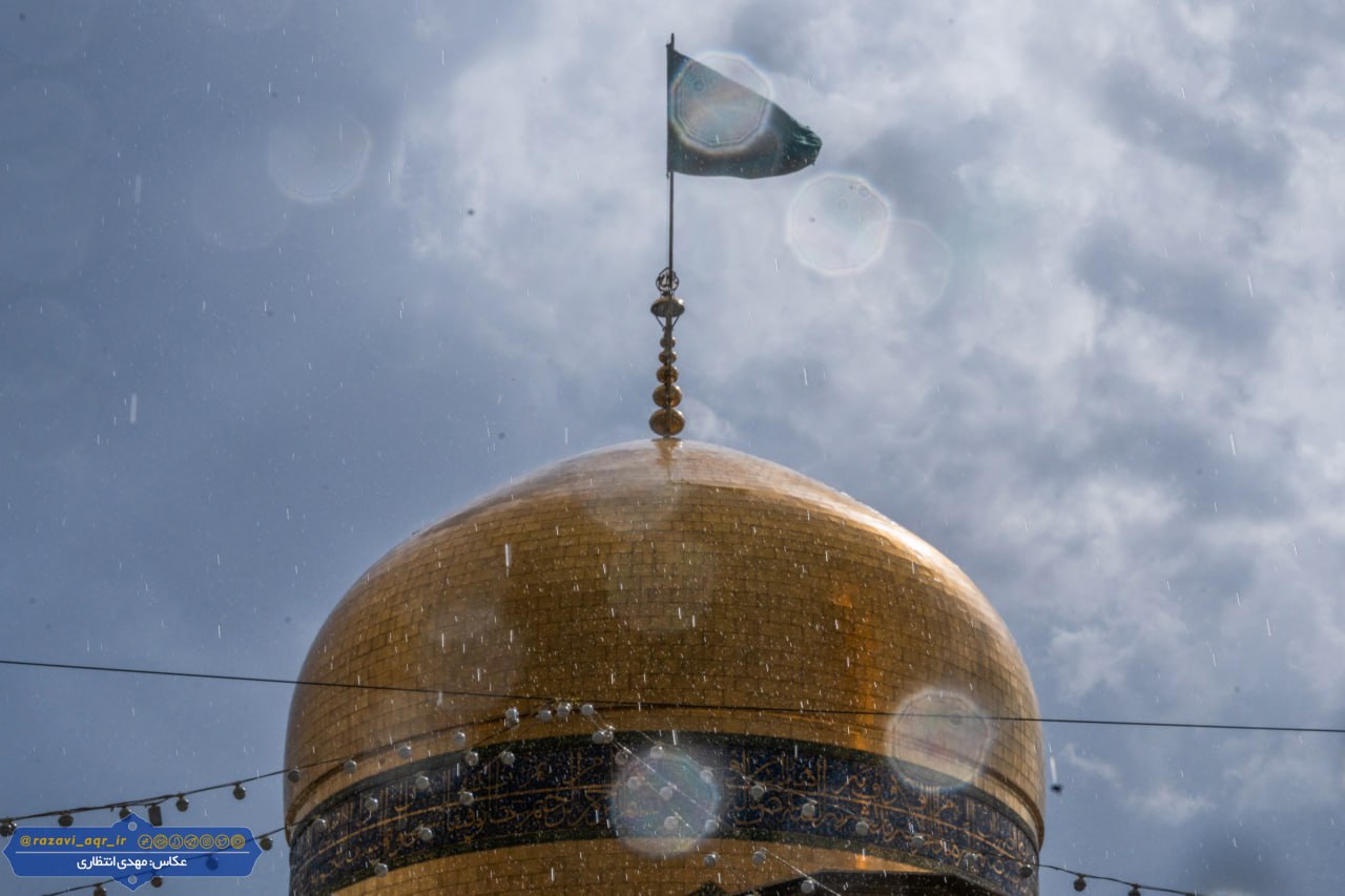 عکس/ بارش باران بهاری در بهشت رضوی