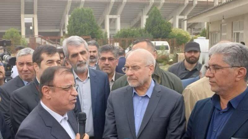 قالیباف از سالن ۶ هزار نفری کریمآباد گرگان بازدید کرد