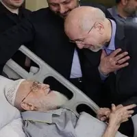 رییس مجلس از آیت الله نوری همدانی عیادت کرد