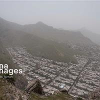 آسمان آبی لرستان محو در غبار ریزگردها