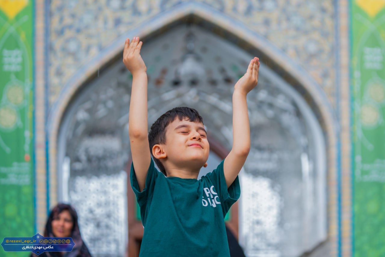 عکس/ بارش باران بهاری در بهشت رضوی