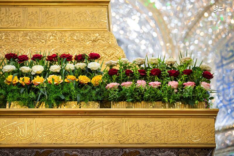 عکس/ گل‌آرایی ضریح سیدالشهدا در آستانه ولادت امام رئوف
