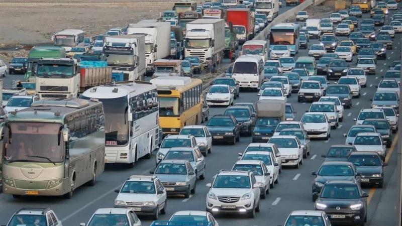 ترافیک سنگین در آزادراه تهران - کرج - قزوین