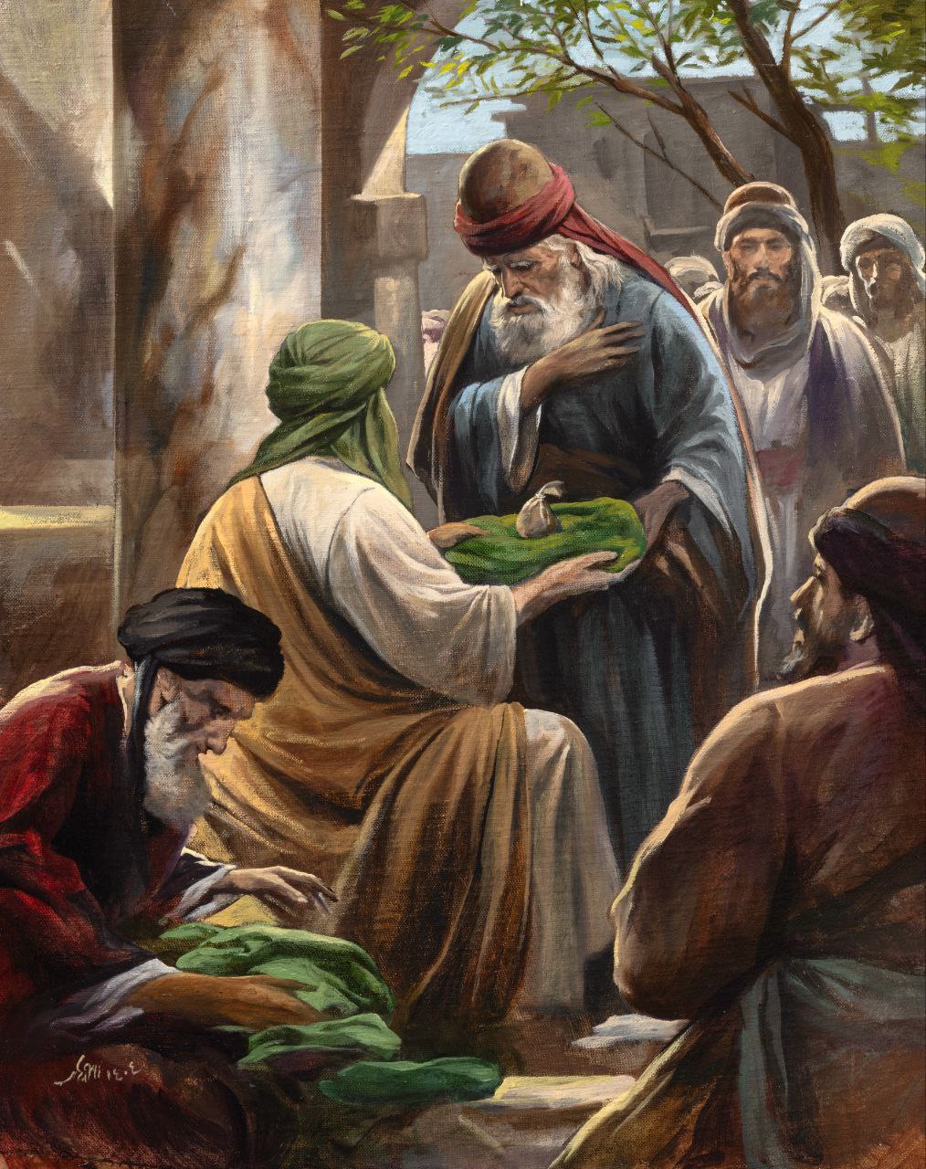 عکس/ نقاشی جدید حسن روح‌الامین به مناسبت ولادت امام رضا(ع)