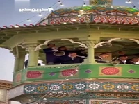 نقاره زنی در حرم حضرت معصومه(س) به مناسبت میلاد امام رضا(ع)