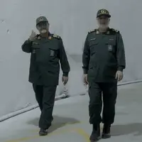 بازدید سرلشکر سلامی و سردار تنگسیری از یک پایگاه زیرزمینی