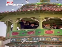 نقاره زنی در حرم حضرت معصومه (س) به مناسبت میلاد امام رضا(ع)