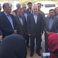 بازدید رییس مجلس از سد نرماب چهل چای مینودشت