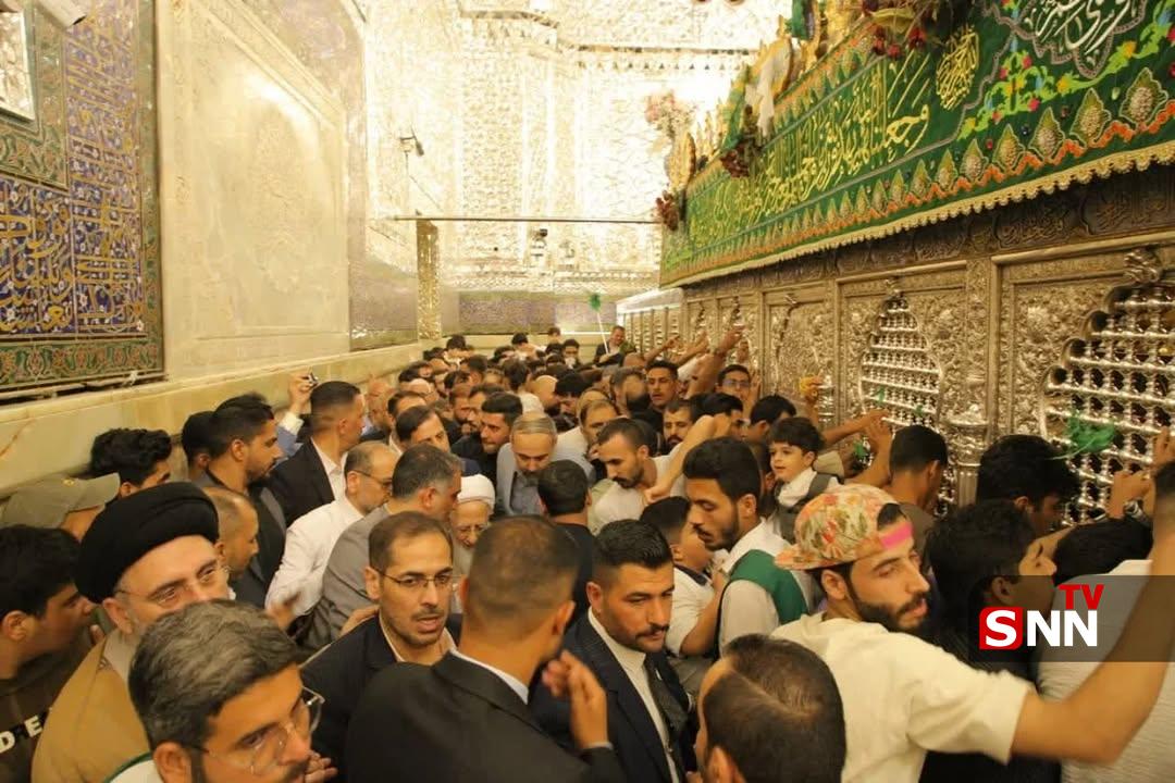 تصاویری از حضور آیت الله جوادی آملی در حرم مطهر موسی بن جعفر(ع) و امام جواد(ع)