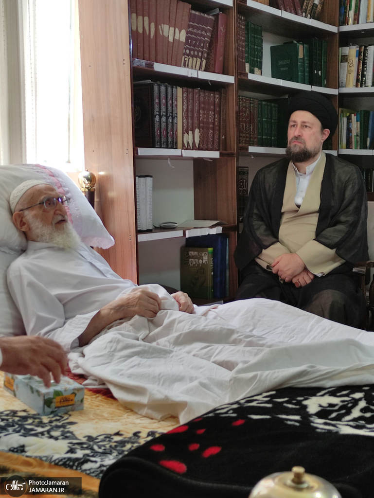 عیادت سید حسن خمینی از آیت الله العظمی نوری همدانی