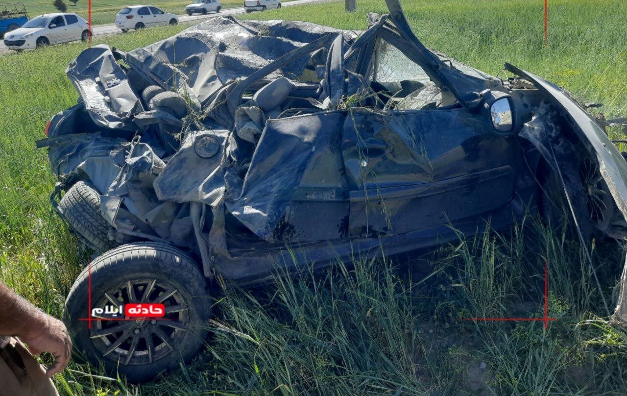 سانحه شدید در جاده؛ پژو ۲۰۷ له شد اما سرنشینان سالم ماندند!