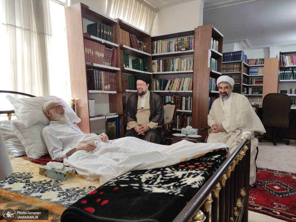 عیادت سید حسن خمینی از آیت الله العظمی نوری همدانی
