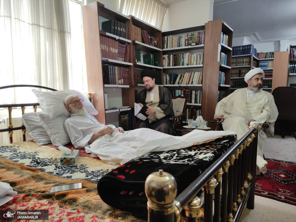 عیادت سید حسن خمینی از آیت الله العظمی نوری همدانی