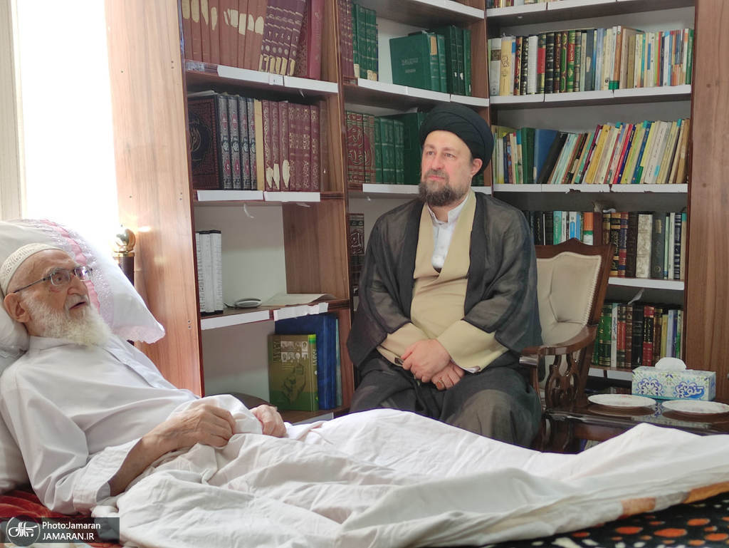 عیادت سید حسن خمینی از آیت الله العظمی نوری همدانی