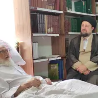 عیادت سیدحسن خمینی از آیت الله العظمی نوری همدانی  