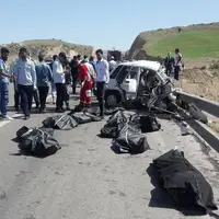 عکس/ شدت حادثه تصادف مرگبار پژو و پراید در جاده ایلام به حمیل کرمانشاه