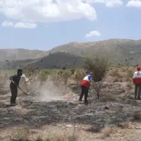 مهار آتش‌سوزی در مراتع کوهستانی دلفارد