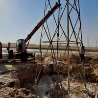 اجرای عملیات پایدارسازی دکل‌های خطوط فوق توزیع برق در خوزستان
