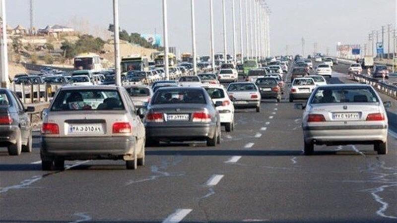ترافیک سنگین در آزادراه قزوین - کرج - تهران
