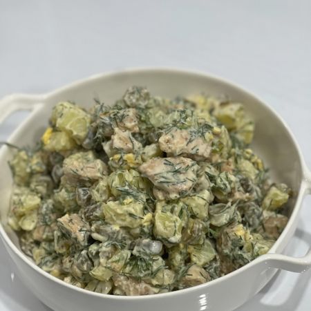 سالاد مرغ وشوید یک شام فوری و خوشمزه