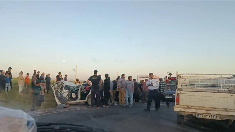 تصادف پراید با تیبا در جاده نورآباد، کرمانشاه چهار کشته بجا گذاشت