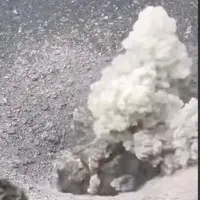 لحظه ترسناک شروع فوران آتشفشان