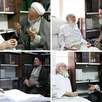 عیادت شخصیت‌های حوزوی از آیت‌الله نوری همدانی