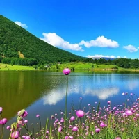منظره چشم‌نواز دریاچه ویستان در گیلان 