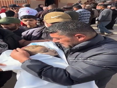 وداع تلخ پدر فلسطینی با دخترش