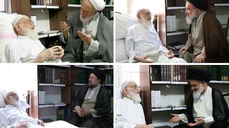 عیادت شخصیتهای حوزوی از آیتالله نوری همدانی