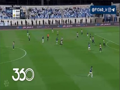 گل اول النصر به الاخدود توسط آیمن احمد در دقیقه 17