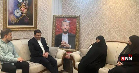 عکس/دیدار محمد مخبر با خانواده شهید امیرعبداللهیان