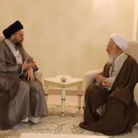 دیدار حکیم و آیت‌الله جوادی آملی/ رایزنی درباره چالش‌های امت اسلامی 