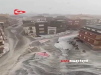 جاری شدن سیل پس از بارندگی در اسپانیا