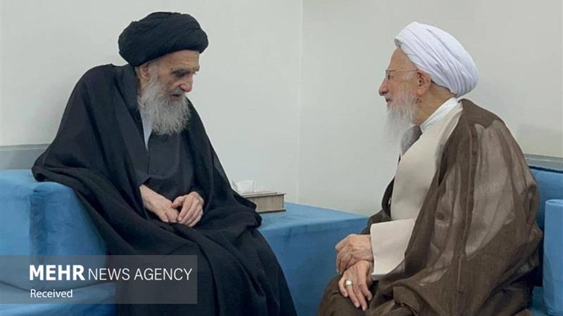 آیت الله جوادی آملی با آیت الله سیستانی در نجف اشرف دیدار کرد