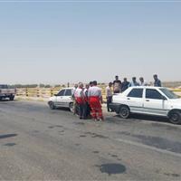 انحراف خودرو در جاده خورموج به کاکی ۲ مصدوم بر جا گذاشت