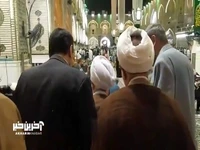 لحظاتی از تشرف آیت‌الله جوادی‌ آملی به حرم امام علی(علیه‌السلام)