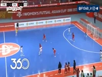 گل سوم بانوان فوتسال ایران به چین تایپه