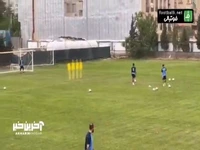 ضربه ایستگاهی زیبای رامین رضاییان در تمرینات استقلال
