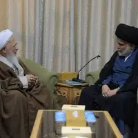 دیدار مقتدی صدر و آیت الله جوادی آملی در نجف 