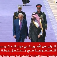 عکس/ ورود «ترامپ» به ریاض همراه با استقبال بن سلمان 