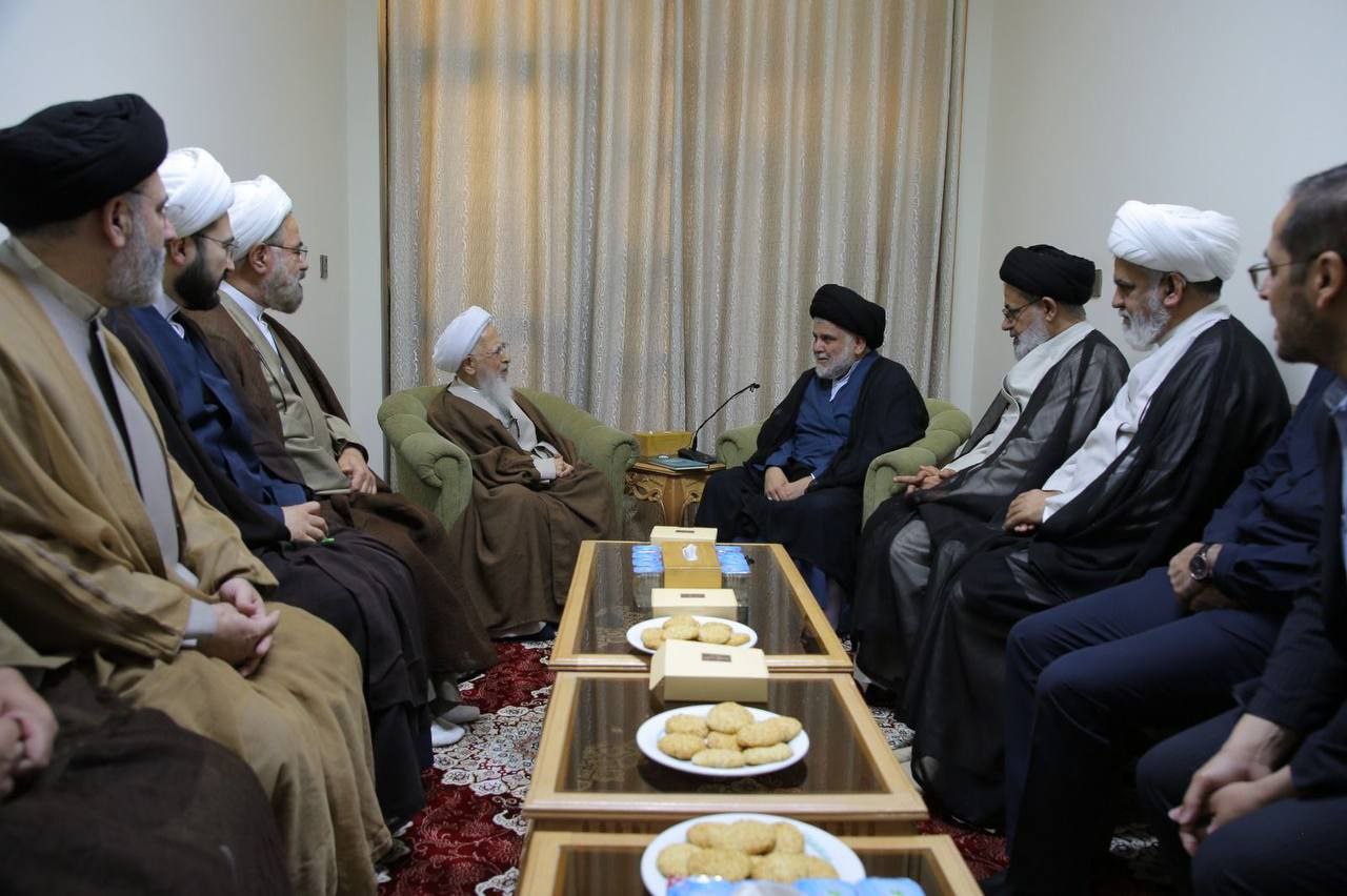 دیدار مقتدی صدر با آیت الله جوادی آملی در نجف اشرف