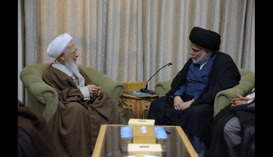 دیدار مقتدی صدر و آیت الله جوادی آملی در نجف 