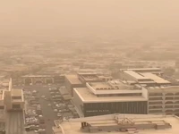 گردوغبار شدید در آسمان کرمانشاه