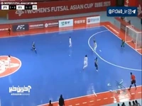 گل دوم تیم ملی فوتسال بانوان ژاپن به ایران توسط کیوکا تاکاهاشی