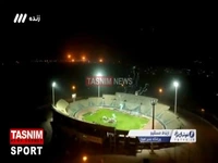 مراسم آتش‌بازی در استادیوم غدیر اهواز پس از اهدای جام قهرمانی به تراکتور