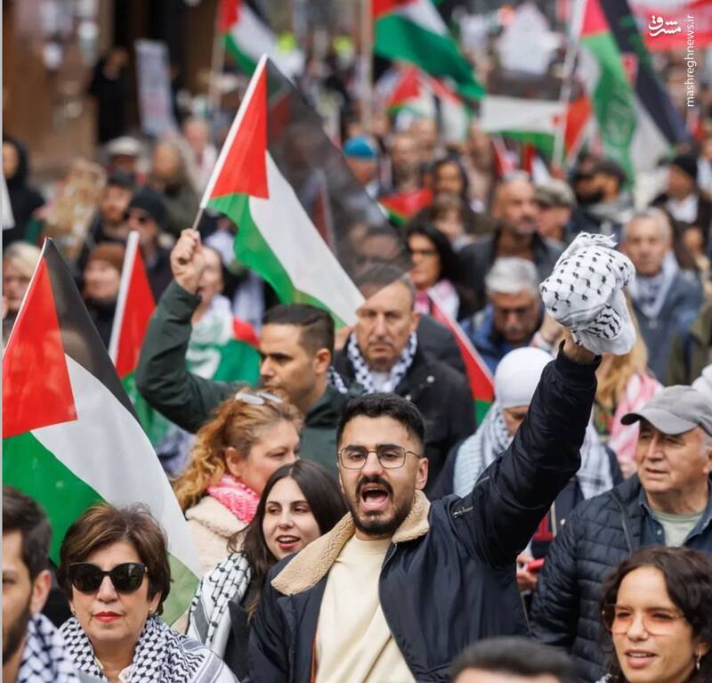 تظاهرات حمایت از فلسطین در شهر استکهلم