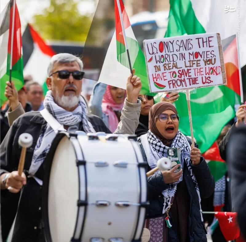 تظاهرات حمایت از فلسطین در شهر استکهلم