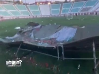 وضعیت سکوی قهرمانی بعد از بهم خوردن جشن