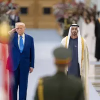 عکس/ استقبال رئیس دولت امارات از ترامپ
